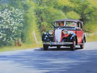 Original Fine Art Automobile Paintings by Doris Hauptmann