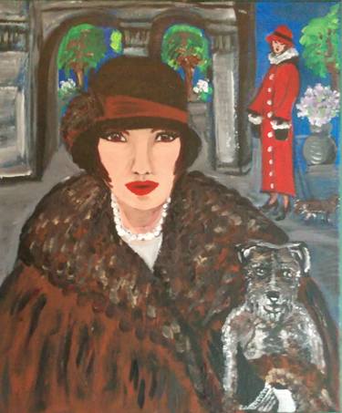 Original Art Deco Women Paintings by Dijana Čović