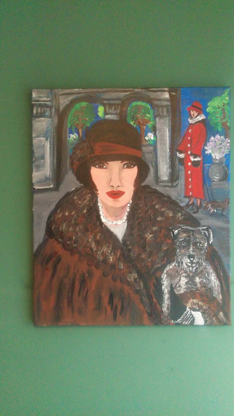 Original Art Deco Women Painting by Dijana Čović