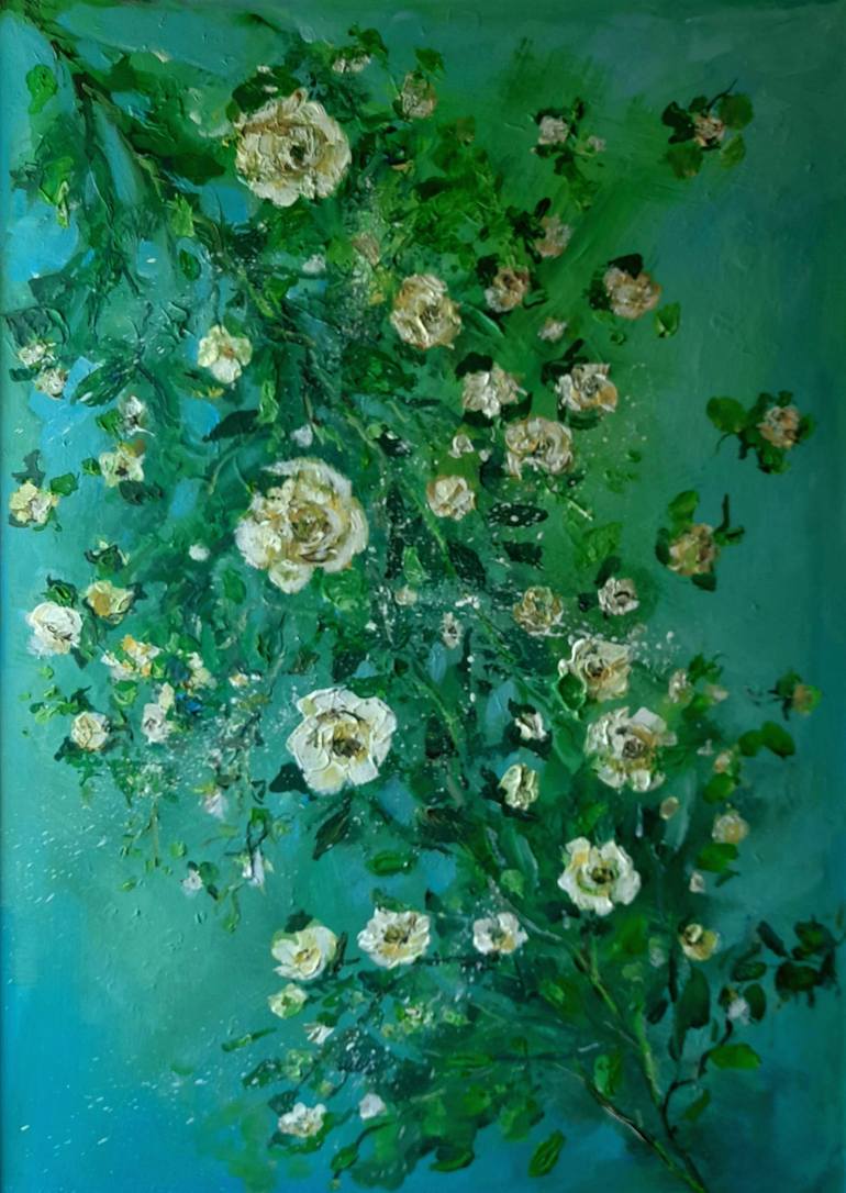 Original Acrylic Floral Painting by Dijana Čović