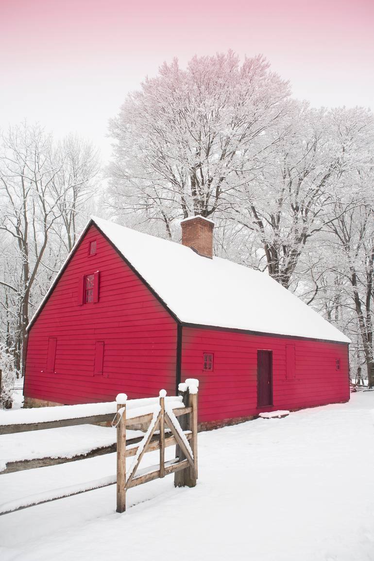 Original Rural Life Photography by Christine Marie | Contemporary Art on Paper | First Snow At The Farm,