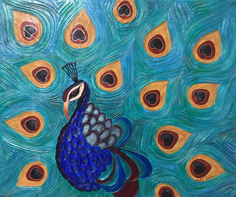Original Art Deco Abstract Painting by Pooja Grover