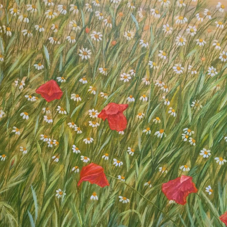 Original Floral Painting by Angeles M Pomata