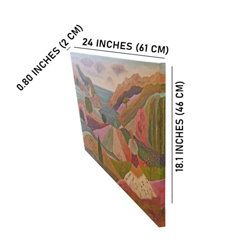 Original Contemporary Landscape Painting by Angeles M Pomata