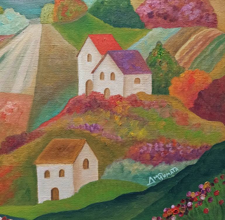 Original Contemporary Landscape Painting by Angeles M Pomata