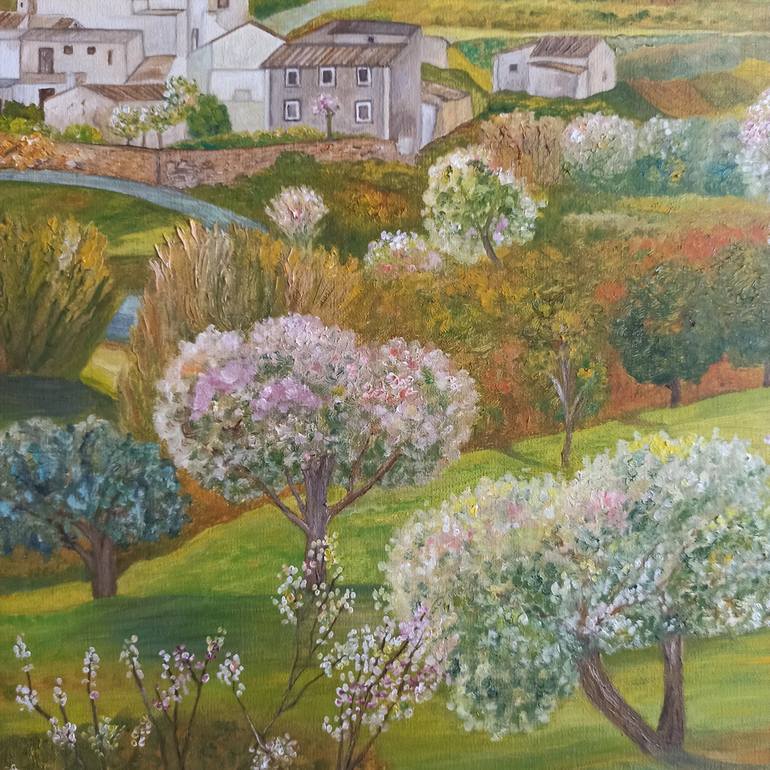 Original Landscape Painting by Angeles M Pomata