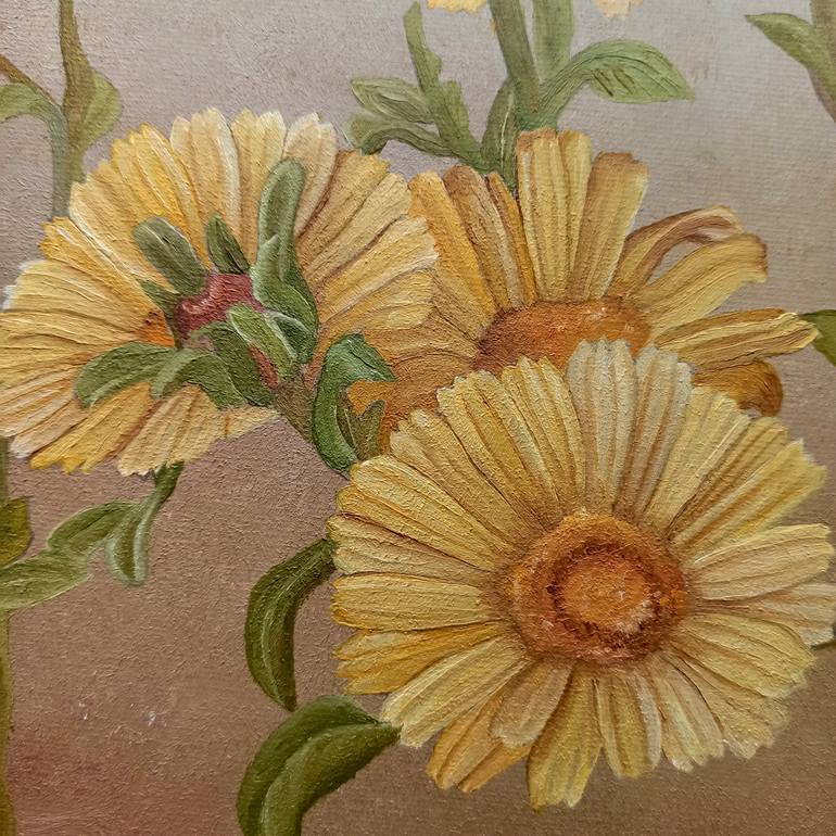 Original Contemporary Floral Painting by Angeles M Pomata