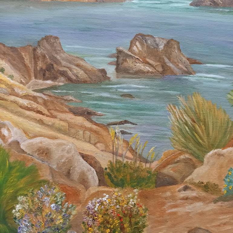 Original Contemporary Seascape Painting by Angeles M Pomata