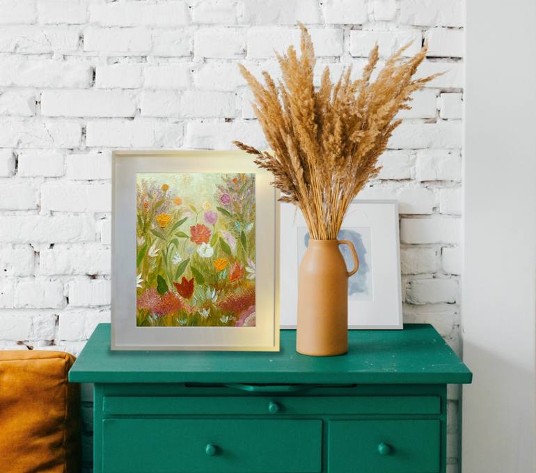 Original Floral Painting by Angeles M Pomata