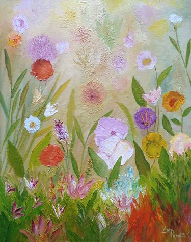 Print of Impressionism Floral Paintings by Angeles M Pomata