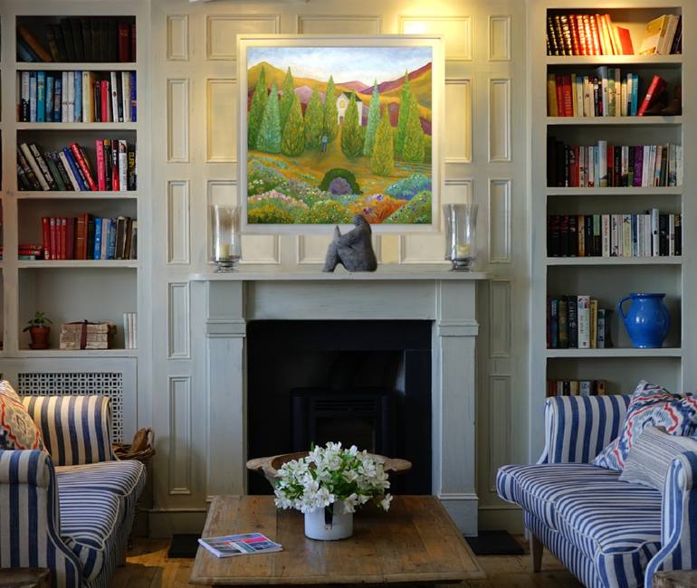 Original Expressionism Landscape Painting by Angeles M Pomata