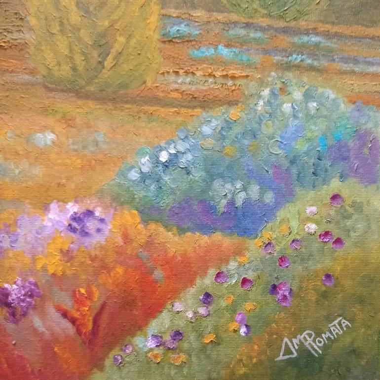 Original Expressionism Landscape Painting by Angeles M Pomata