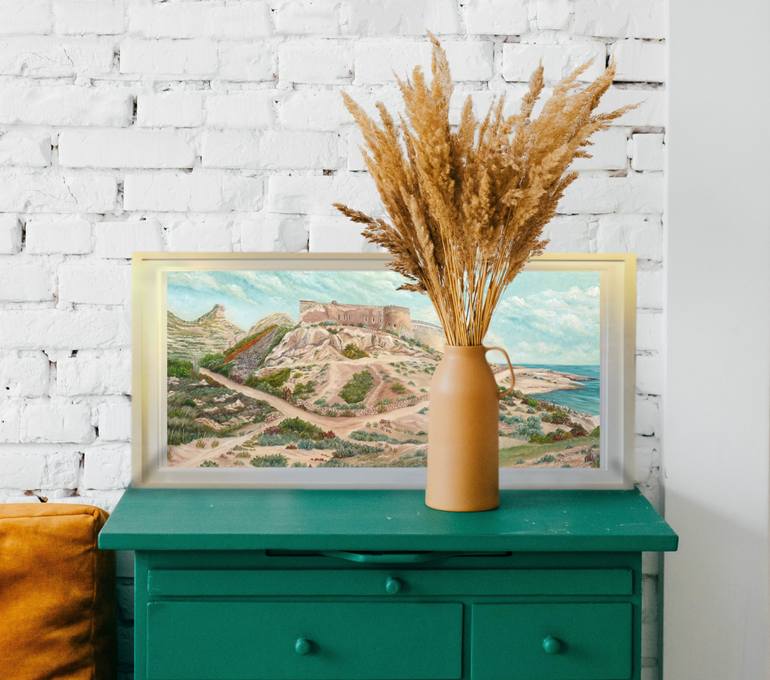 Original Contemporary Architecture Painting by Angeles M Pomata