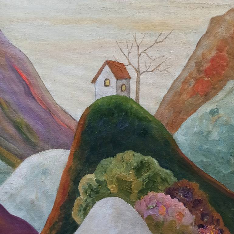 Original Expressionism Landscape Painting by Angeles M Pomata