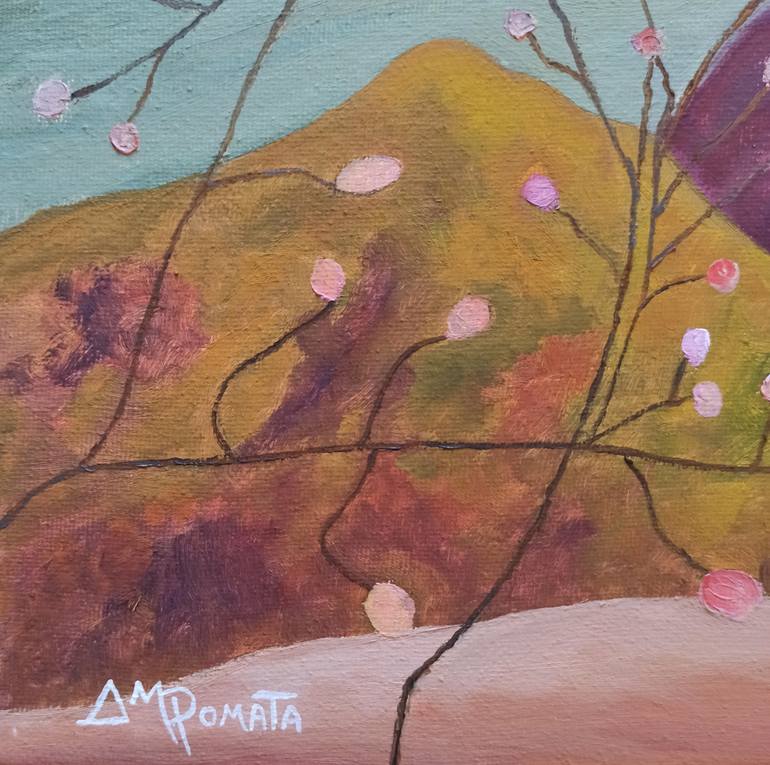 Original Expressionism Landscape Painting by Angeles M Pomata