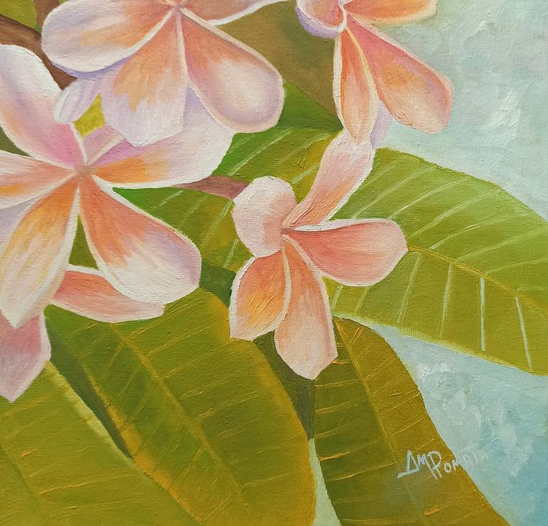 Original Figurative Floral Painting by Angeles M Pomata