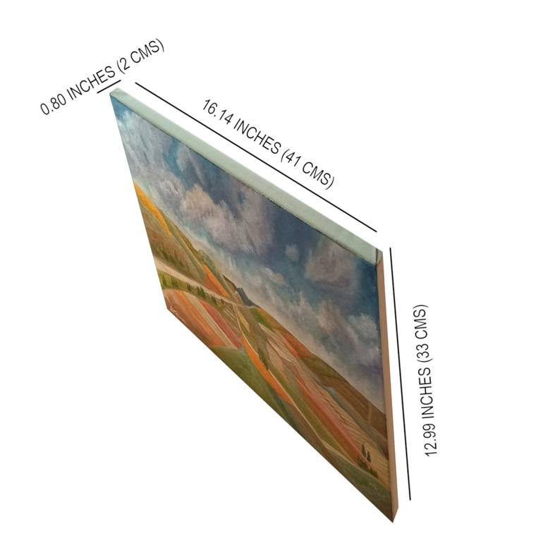 Original Expressionism Landscape Painting by Angeles M Pomata