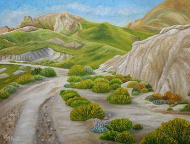 Original Realism Landscape Paintings by Angeles M Pomata