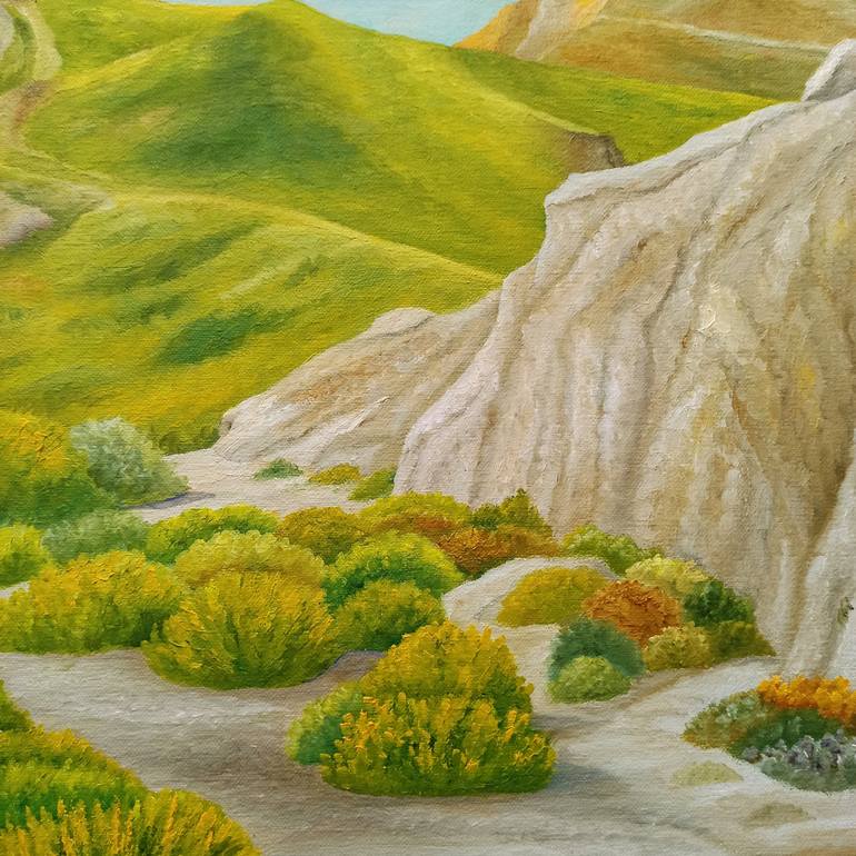 Original Realism Landscape Painting by Angeles M Pomata
