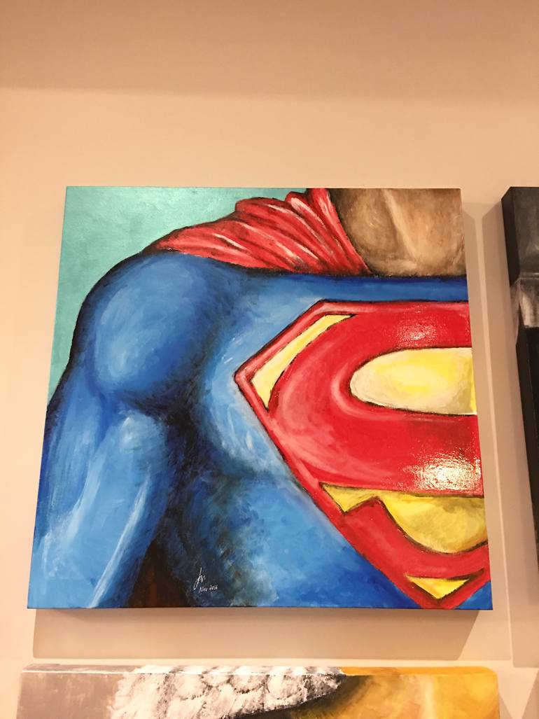 Original Art Deco Comics Painting by Kin Lue