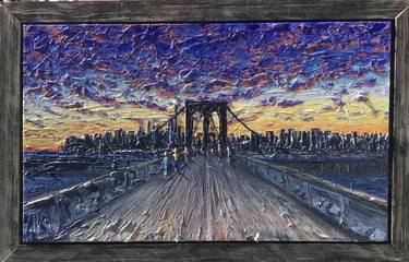 Brooklyn Bridge Sunset to New York City thumb