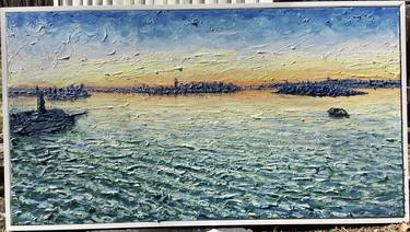 Nyc harbor sunrise  36x66’’ thumb