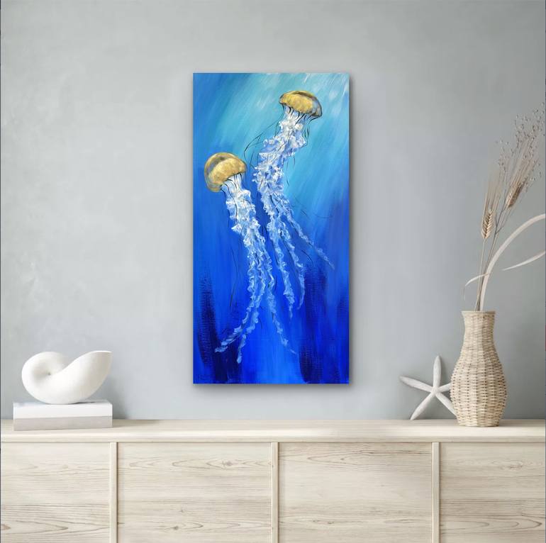 Jellyfish Painting by Irina Redine | Saatchi Art