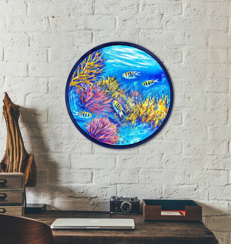 Original Fine Art Fish Painting by Irina Redine