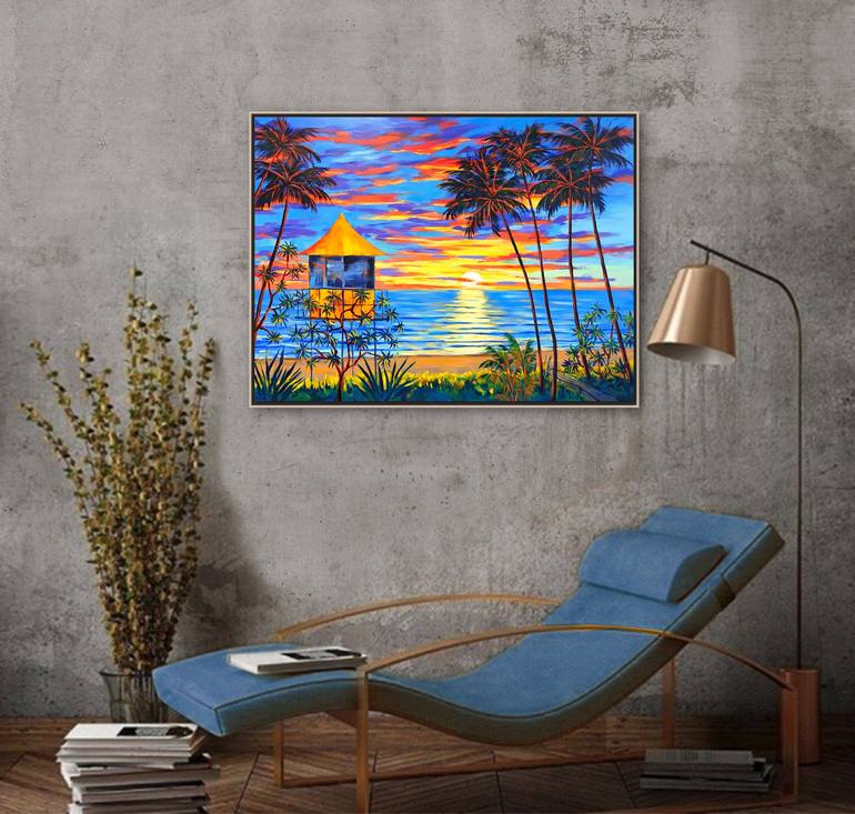 Original Impressionism Beach Painting by Irina Redine