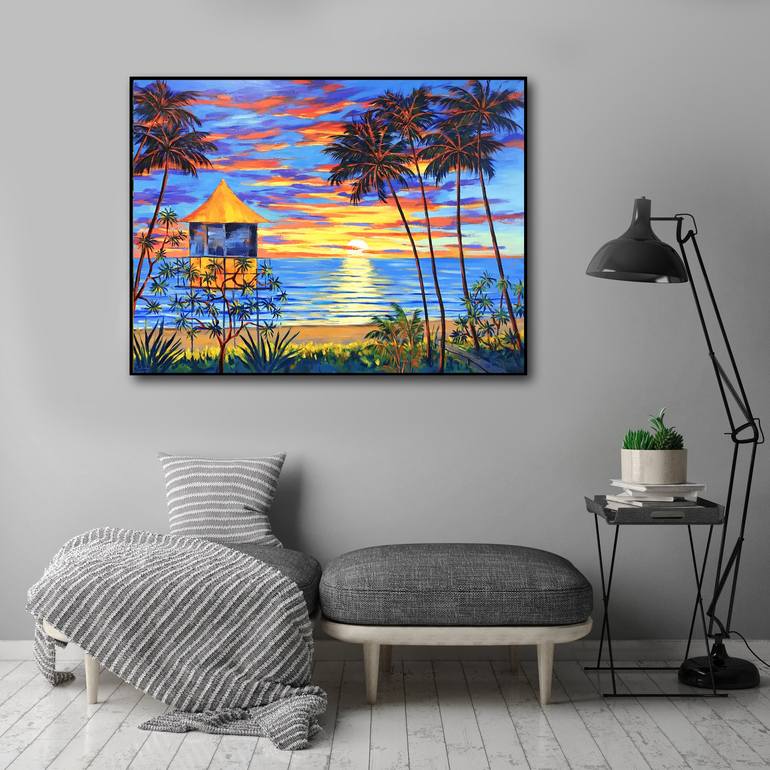 Original Beach Painting by Irina Redine