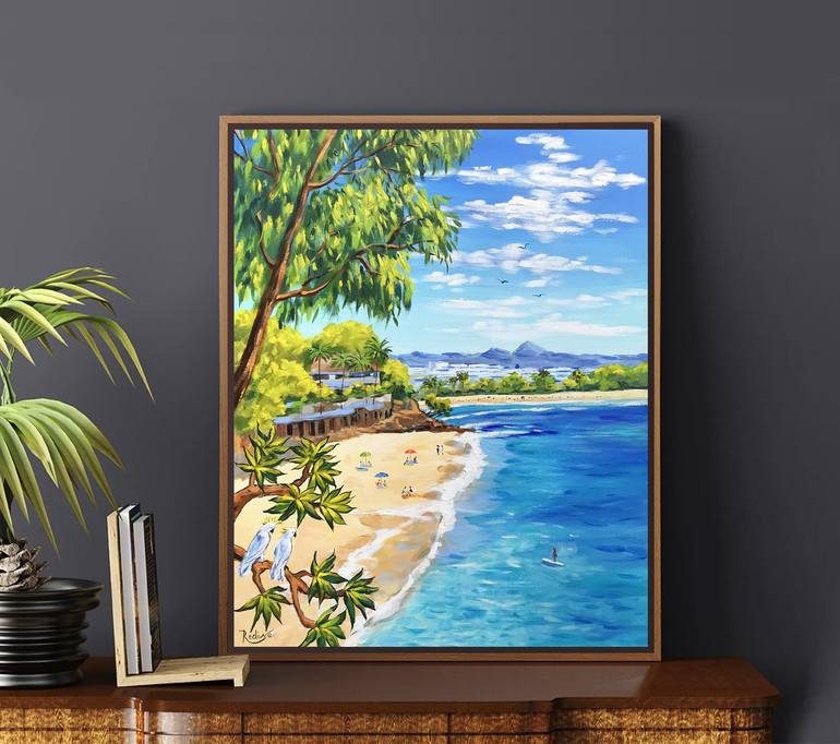 Original Impressionism Beach Painting by Irina Redine