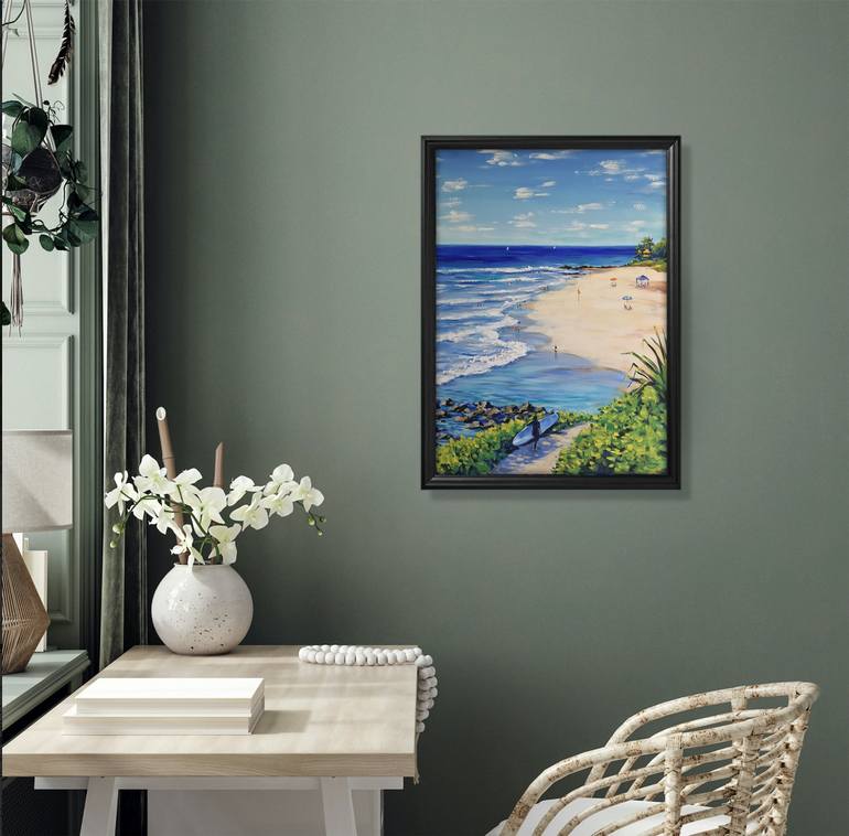 Original Impressionism Beach Painting by Irina Redine