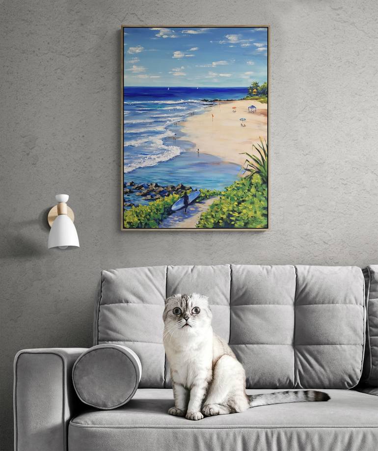 Original Impressionism Beach Painting by Irina Redine