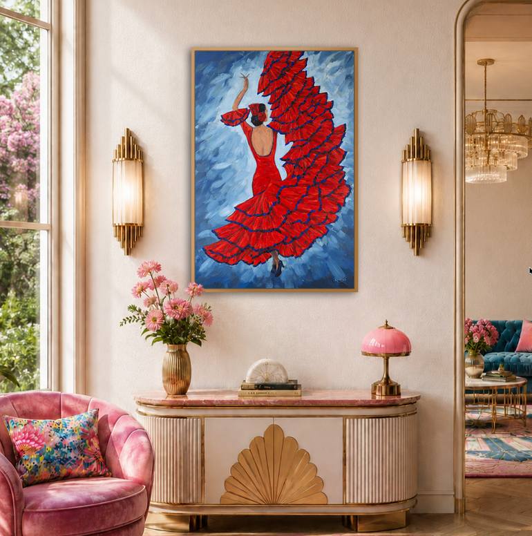 Original Expressionism Women Painting by Irina Redine