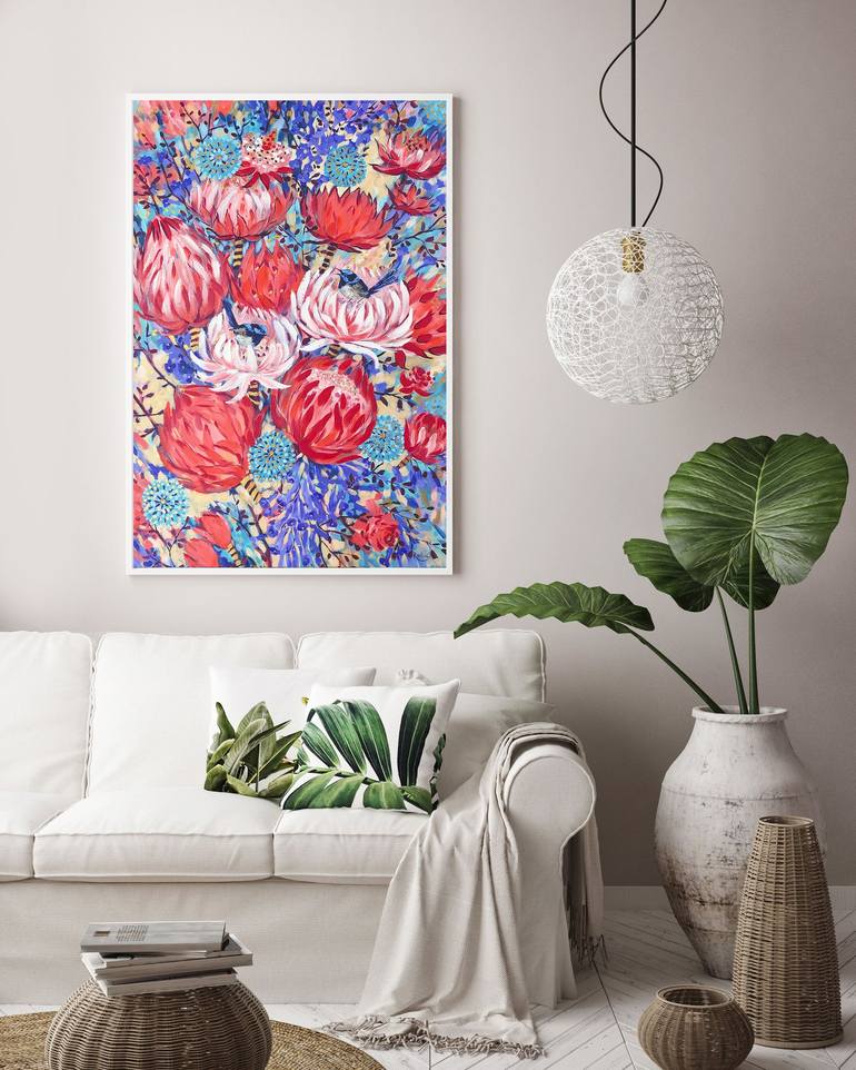 Original Expressionism Floral Painting by Irina Redine