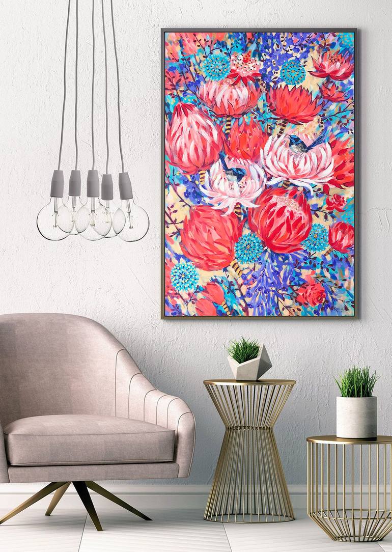 Original Expressionism Floral Painting by Irina Redine