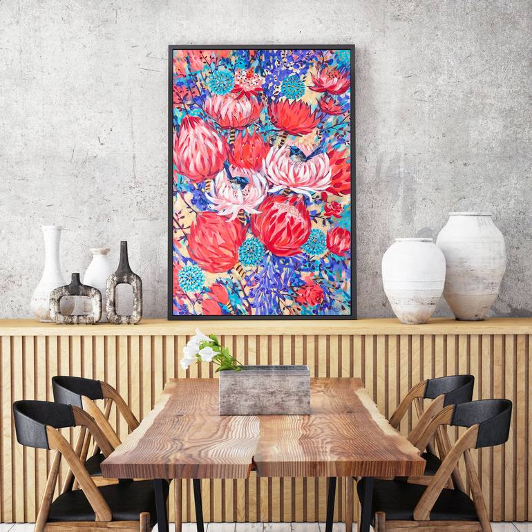 Original Expressionism Floral Painting by Irina Redine