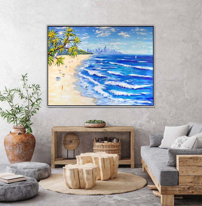 Original Impressionism Beach Painting by Irina Redine