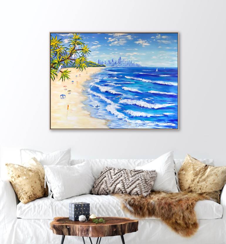 Original Impressionism Beach Painting by Irina Redine