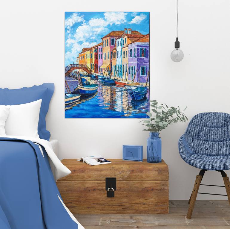 Original Illustration Architecture Painting by Irina Redine