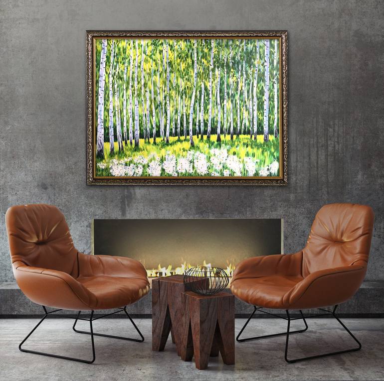 Original Expressionism Landscape Painting by Irina Redine