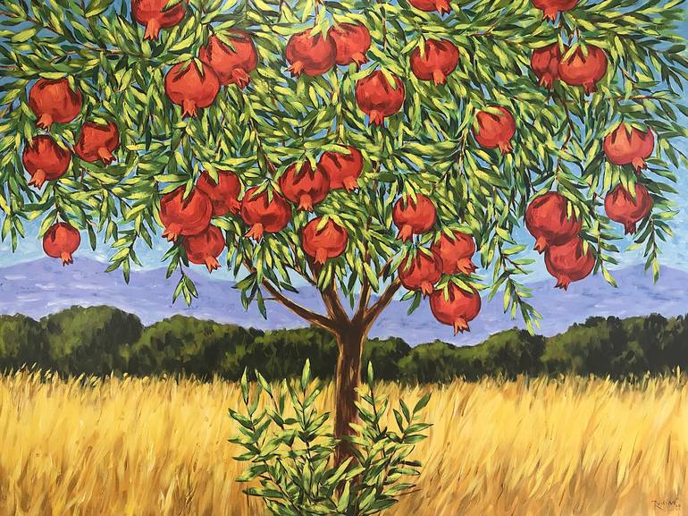 pomegranate tree art