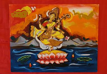 Original Figurative Religious Paintings by Vasu Sharma