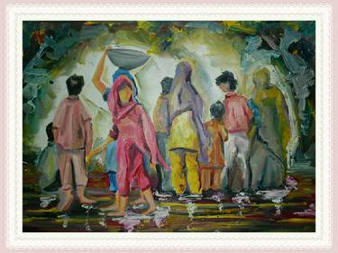Original Fine Art Family Paintings by Vasu Sharma
