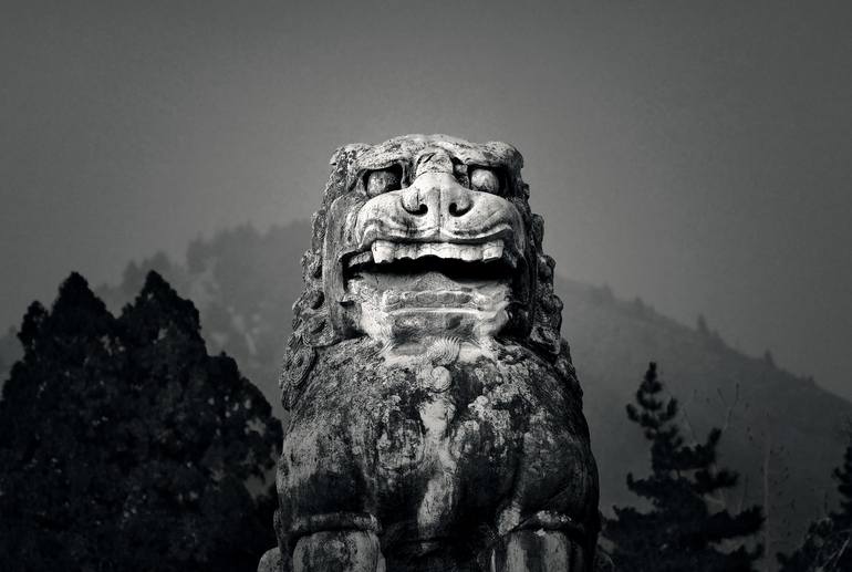 STONE LION - ( Guardian of the tomb of Zhou Dynasty empress Wu Zetian ...