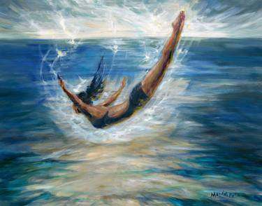 Print of Fine Art Beach Paintings by Melani Pyke