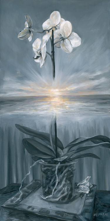 Saatchi Art Artist Melani Pyke; Paintings, “Orchids Sunset Split” #art