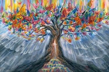 Original Surrealism Tree Paintings by Melani Pyke