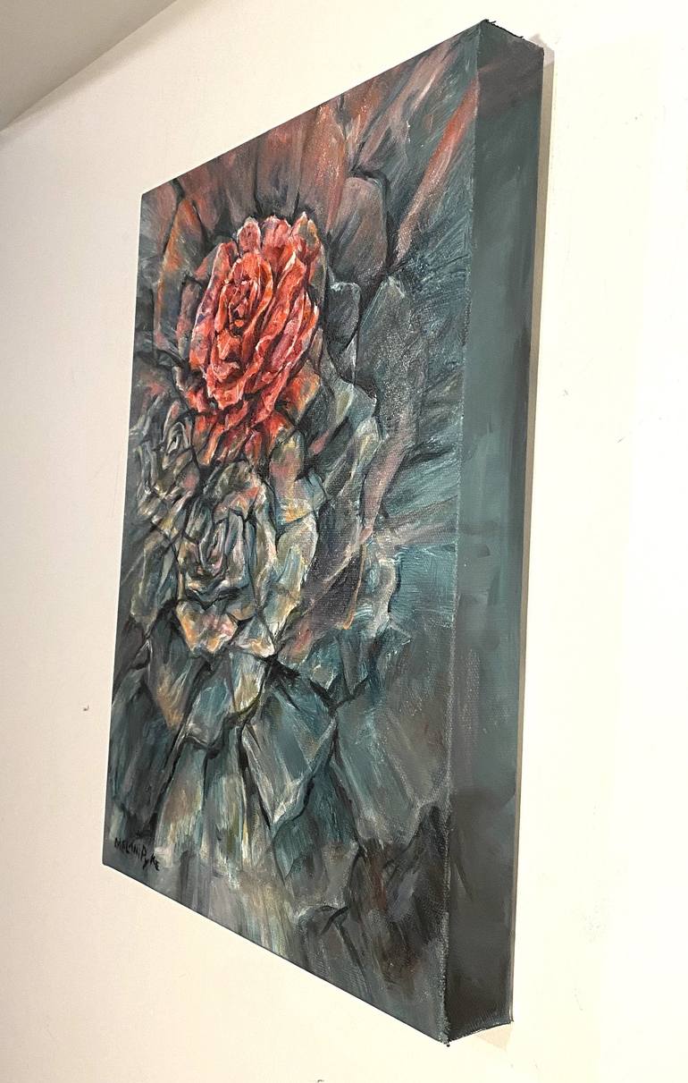 Original Abstract Floral Painting by Melani Pyke