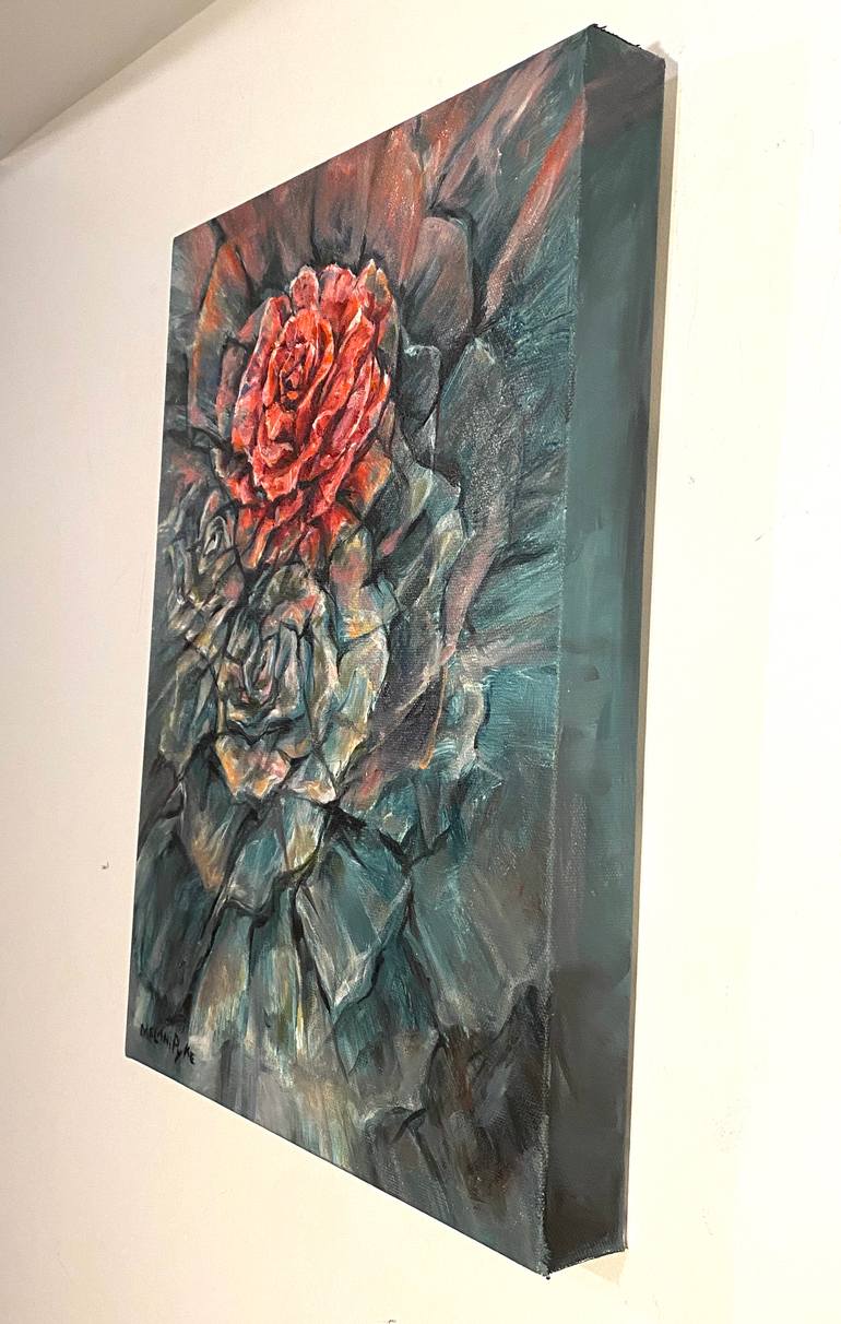 Original Abstract Floral Painting by Melani Pyke